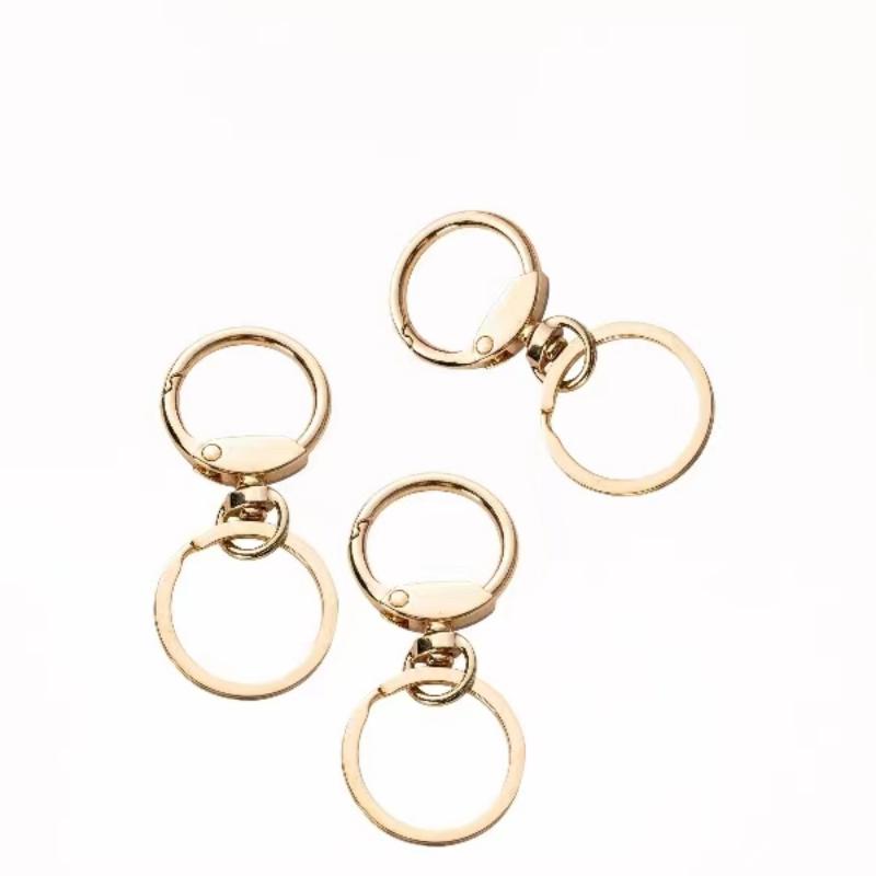 Åbn O-Ring Trigger Round Snap Carabiner Spring Ring Round Key Ring Wallet Metal Keychain